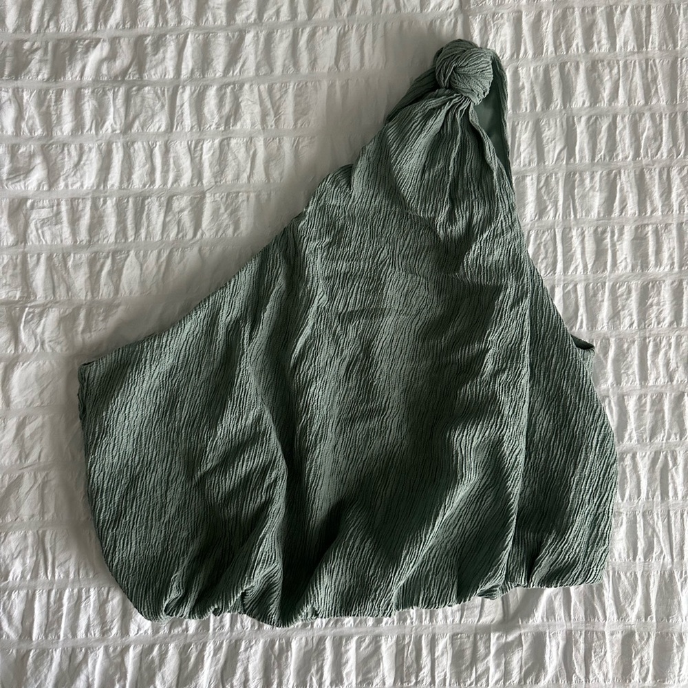 Abercrombie and Fitch Green One Shoulder Tank